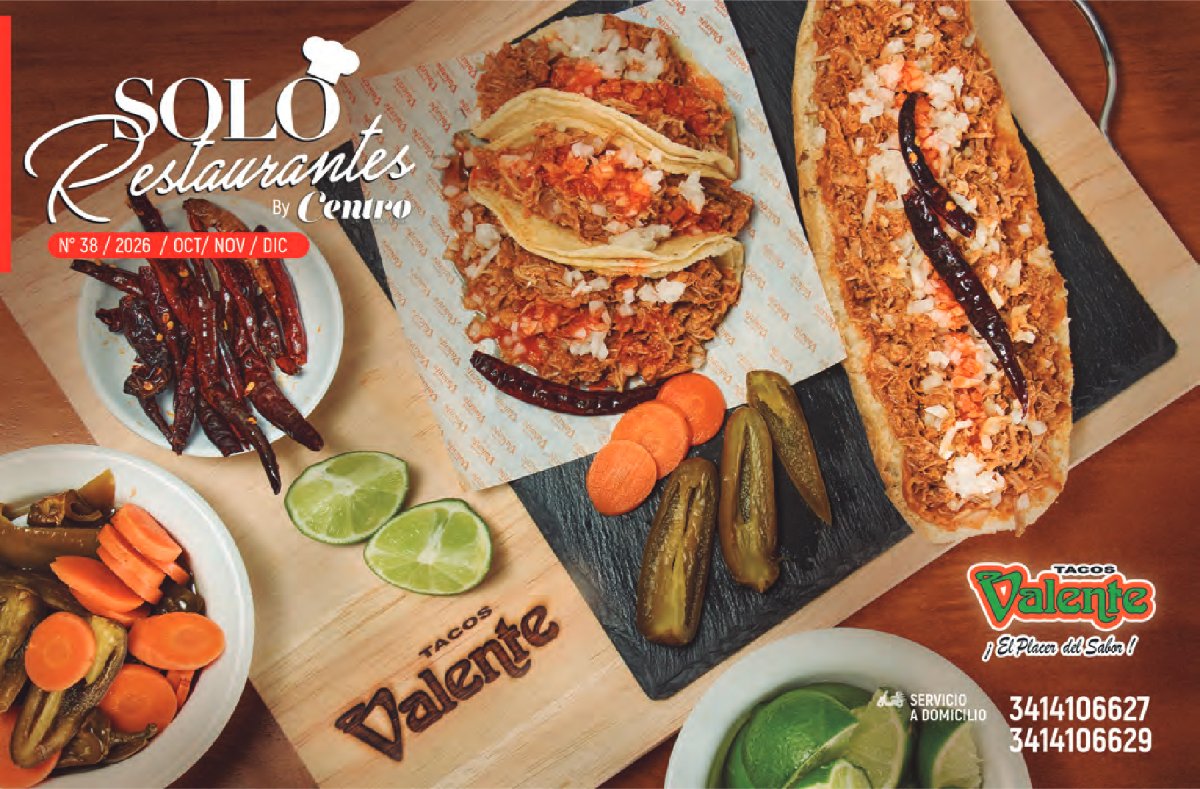 Portada de Solo Restaurantes Octubre – Diciembre 2026